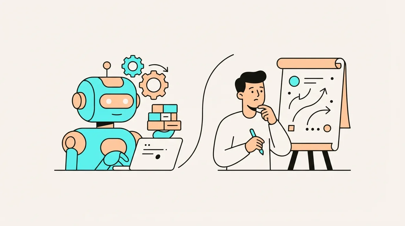 Ilustracja do sekcji "Które zadania SEO warto dziś powierzyć automatyzacji, a które wymagają człowieka?"