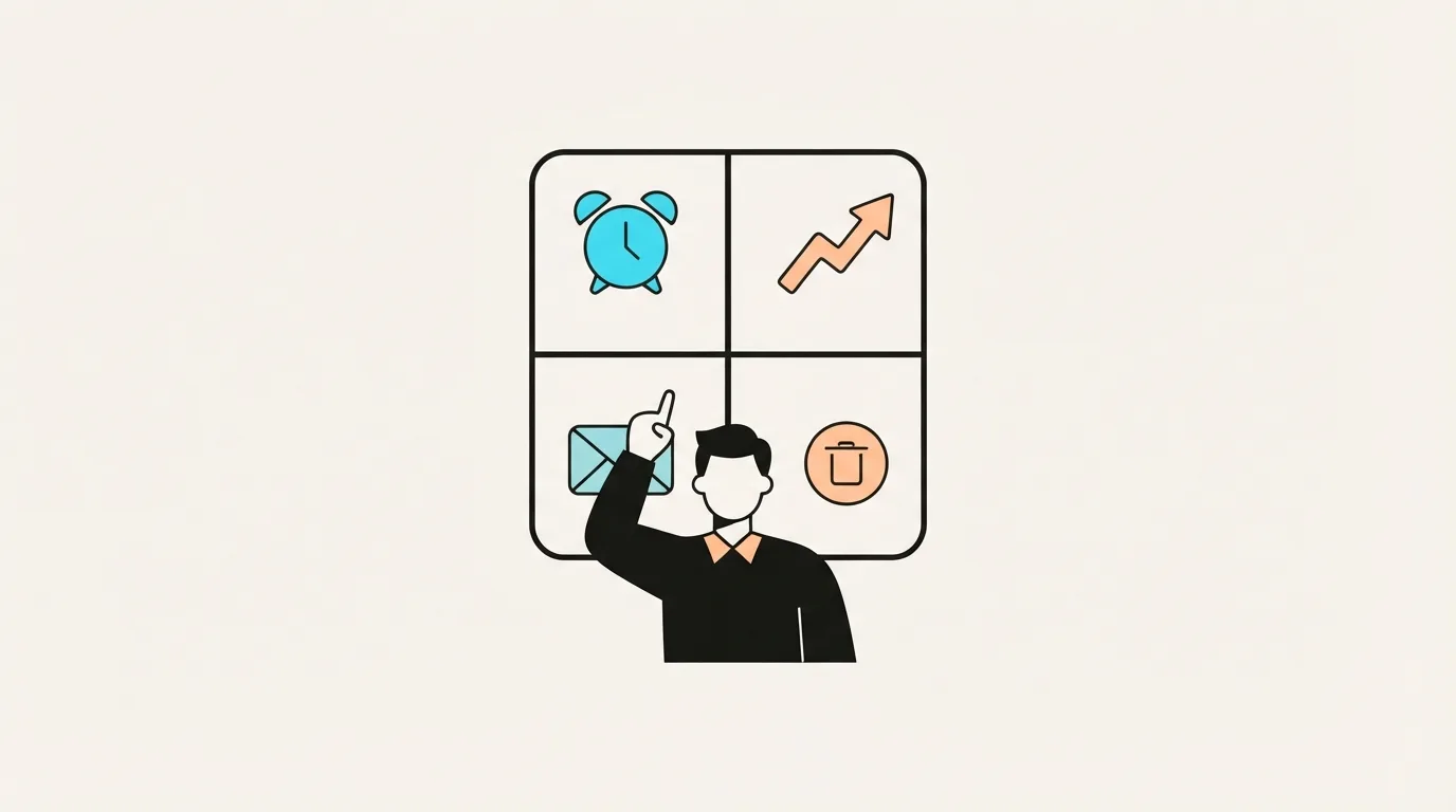 Ilustracja do sekcji "Jak wygląda decyzja w każdej z czterech ćwiartek macierzy?"