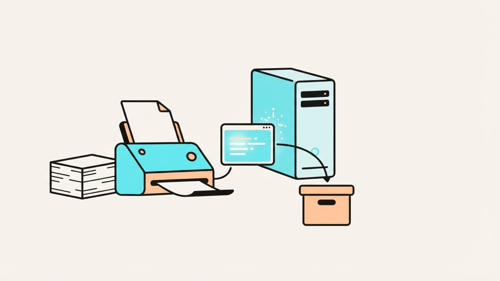 Digitalizacja dokumentow papierowych: skanowanie, OCR i archiwum